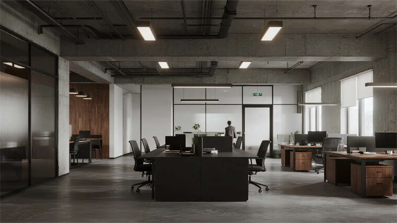 裸露結(jié)構(gòu)，復古質(zhì)感——合肥工業(yè)風辦公室設(shè)計