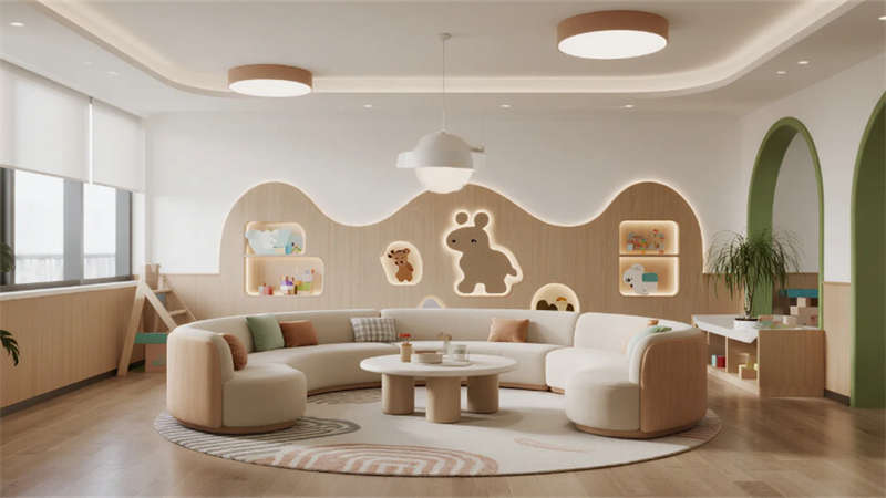 自然童趣與簡約美學融合，合肥親子度假民宿裝修設(shè)計效果圖