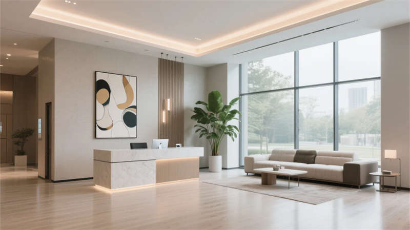 現(xiàn)代簡約融自然，合肥現(xiàn)代簡約酒店裝修設(shè)計效果圖