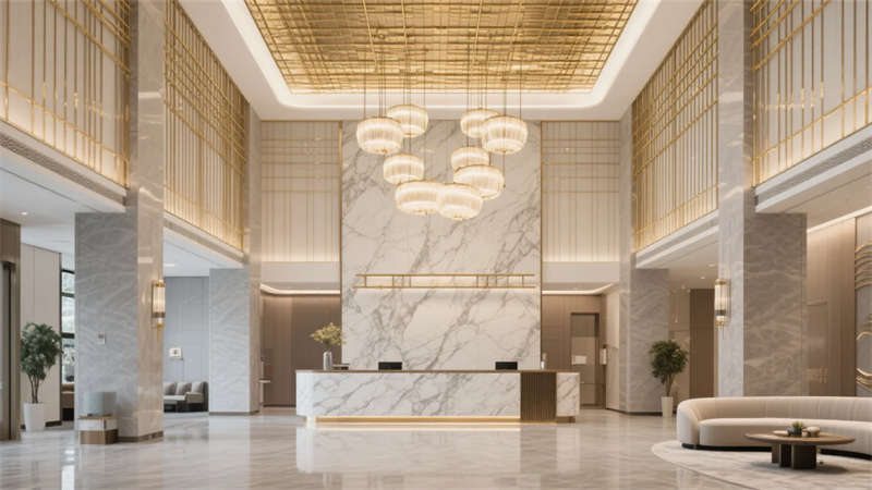鎏金雅韻，合肥輕奢風(fēng)格酒店裝修設(shè)計(jì)效果圖